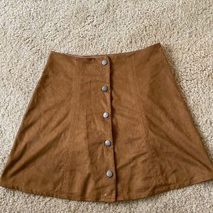 Faux Suede Mini Skirt